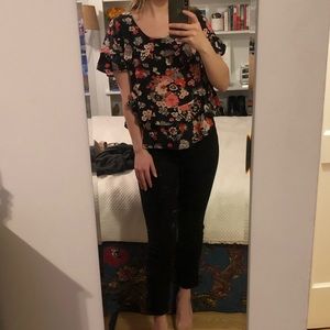 Joie short sleeved silk blouse